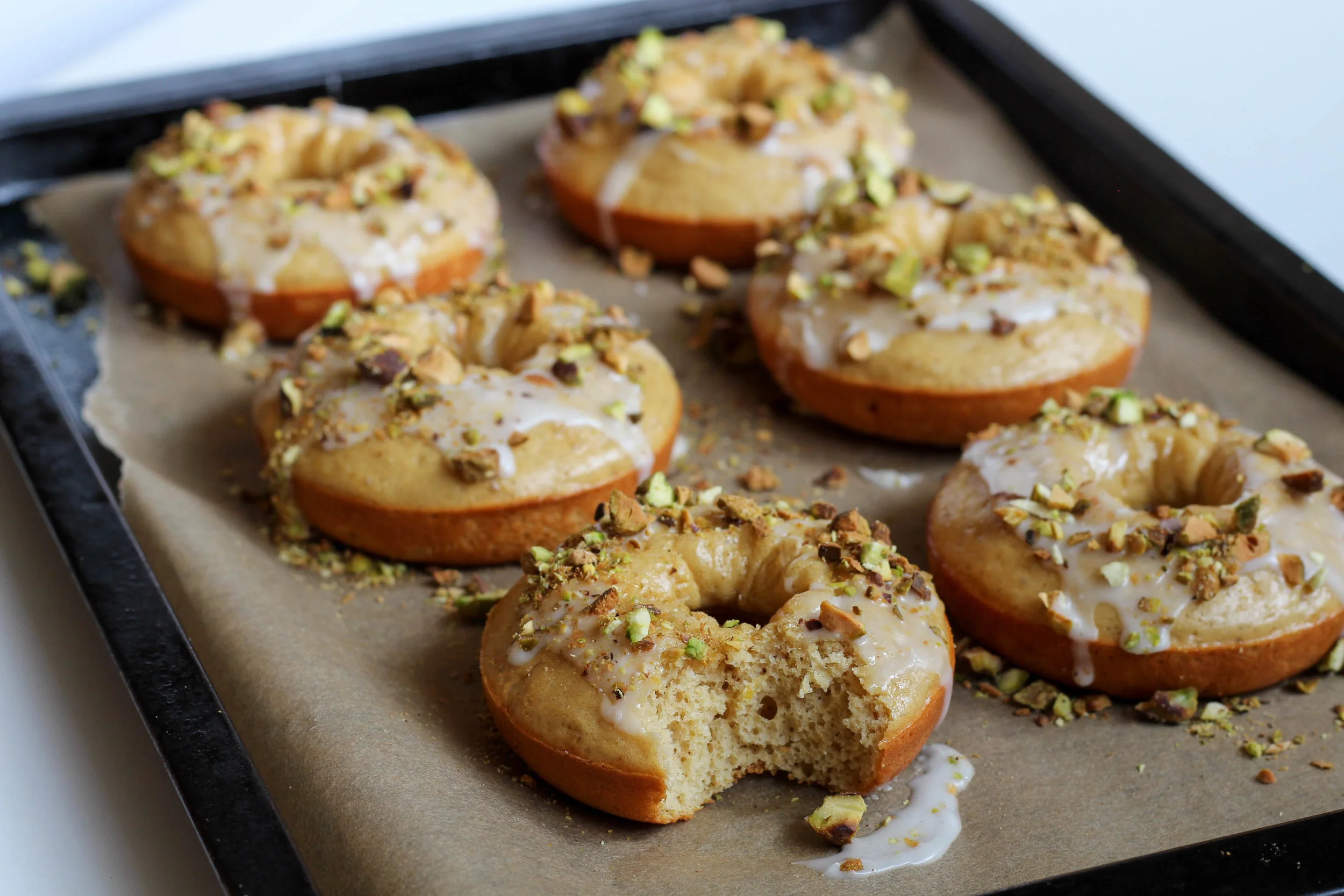Lemon Pistachio Protein Donuts — My Engineered Nutrition